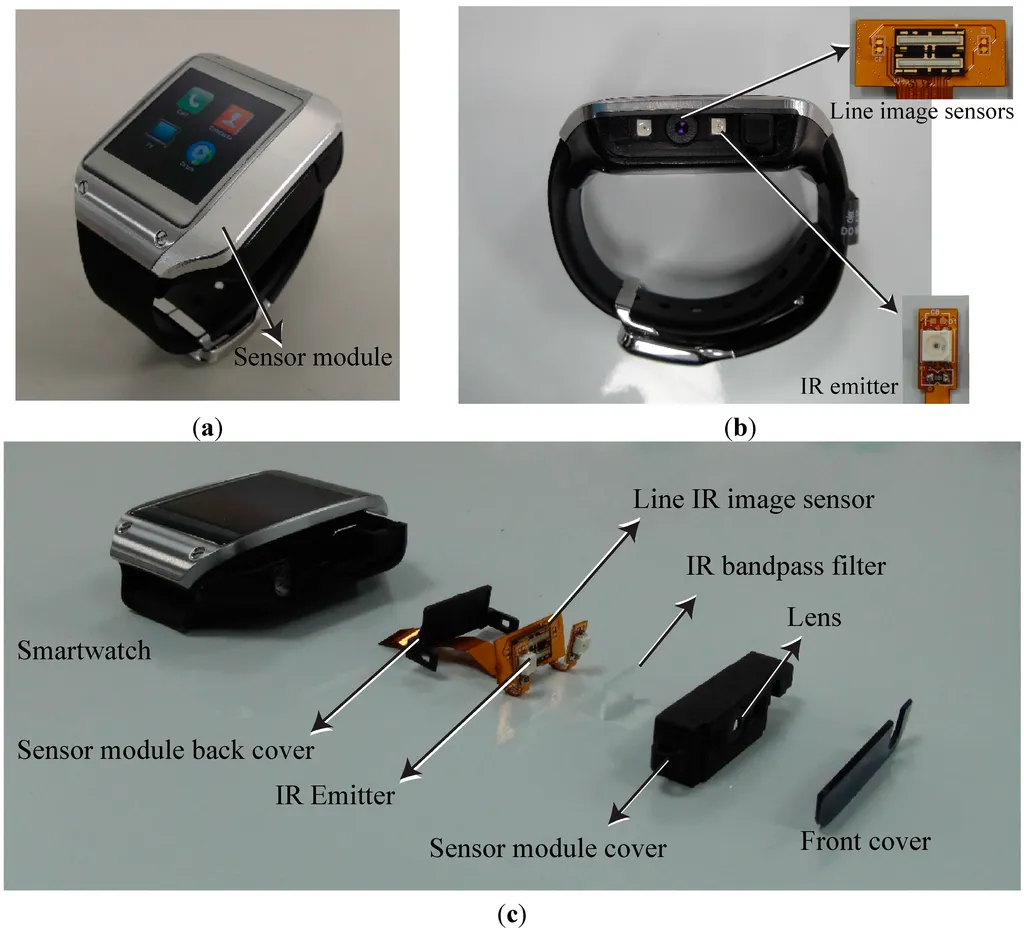 Wearable sensor integration in a smartwatch design.
