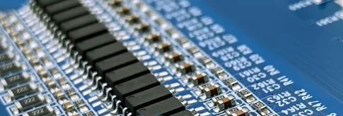 Pick and place machine camera capturing white silkscreen fiducials on a PCB panel