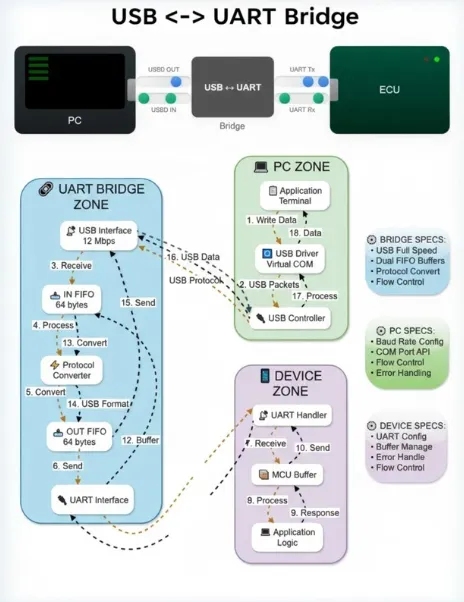USB to UART bridge diagram