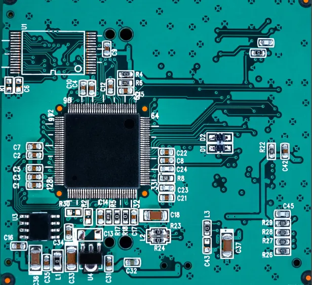 Optimized component placement on a multi-layer PCB for DFM cost reduction.
