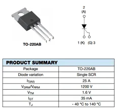 thyristor datasheet