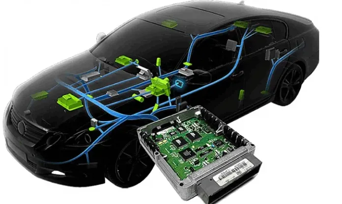 Autonomous vehicle PCB in high-temperature environment"