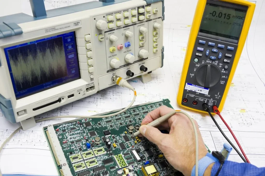 oscilloscope setup measure pcb