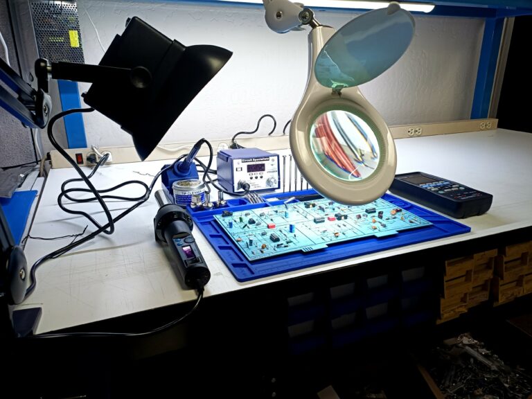 Clean PCB rework station setup for optimal maintenance