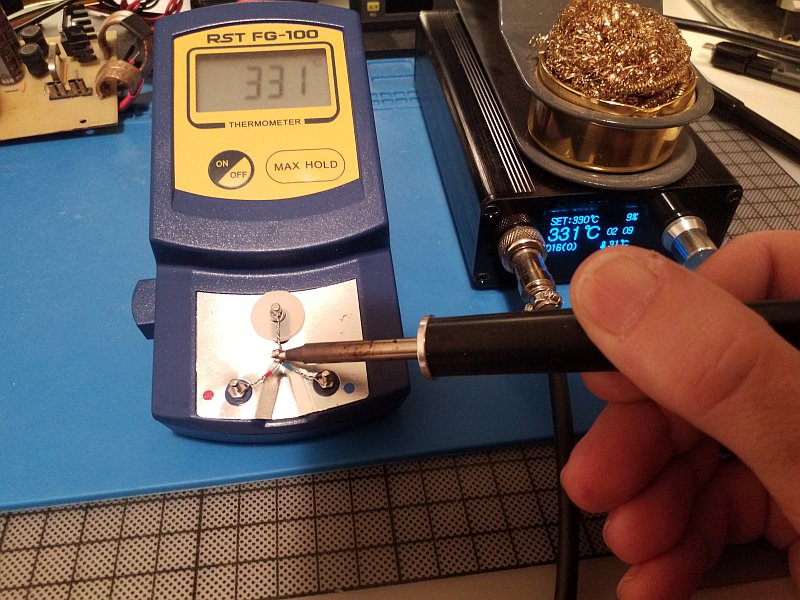 Calibrating rework station temperature with a thermometer