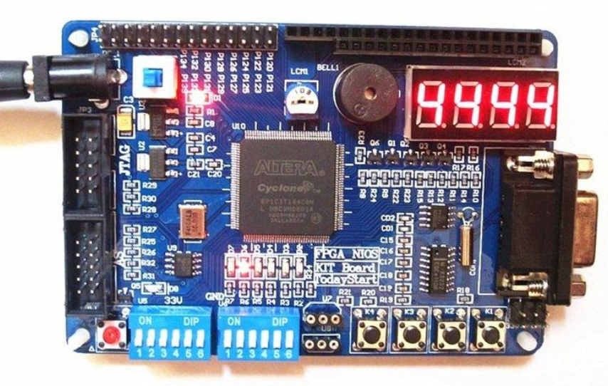 FPGA prototyping board in a test environment for PCB design validation