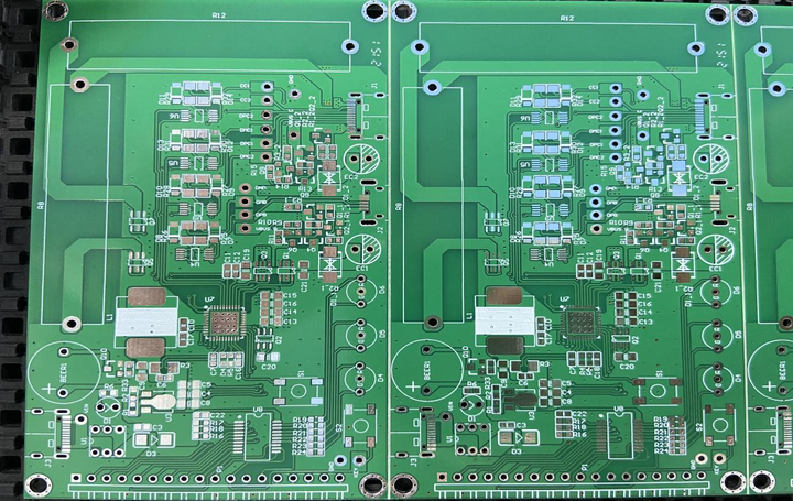 Finished PCB design using FR-4 material for electronics project