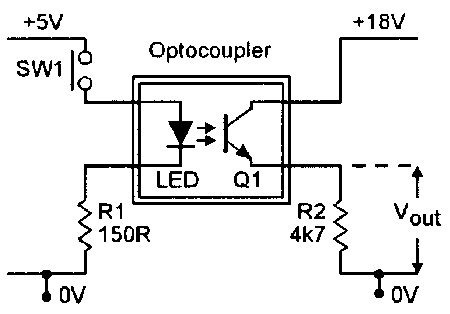 Schematic of optocoupler