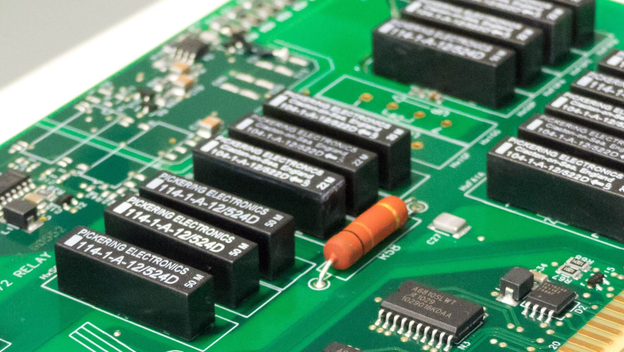 lead component mounted on PCB