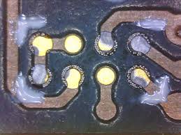ENIG black pad defect on PCB compared to defect-free finish