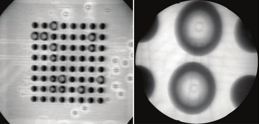 X-ray image of a BGA