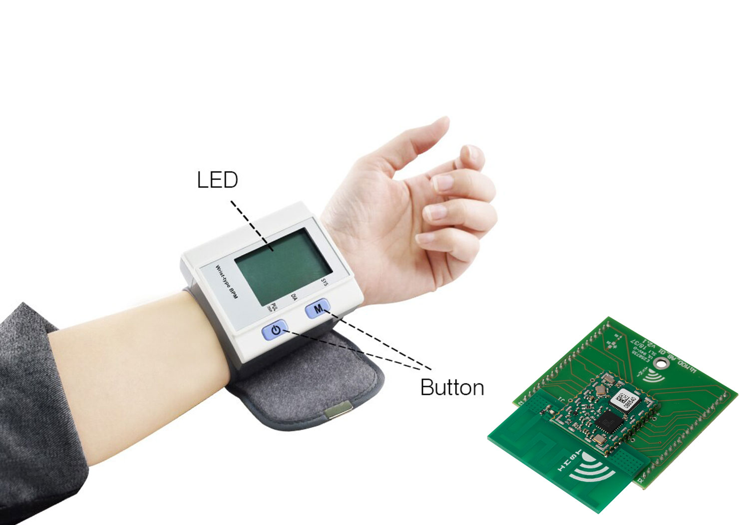 HDI PCB with stacked vias in a compact electronic device.