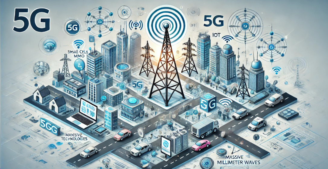 Futuristic IoT device with 5G connectivity on PCB