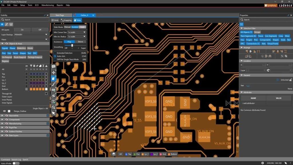 PCB design software interface showing cost estimation tools for optimization