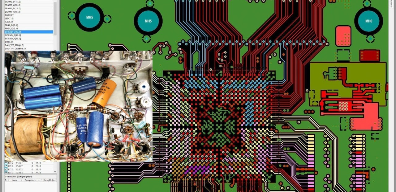 Comparison of cluttered vs. optimized PCB layout for size reduction