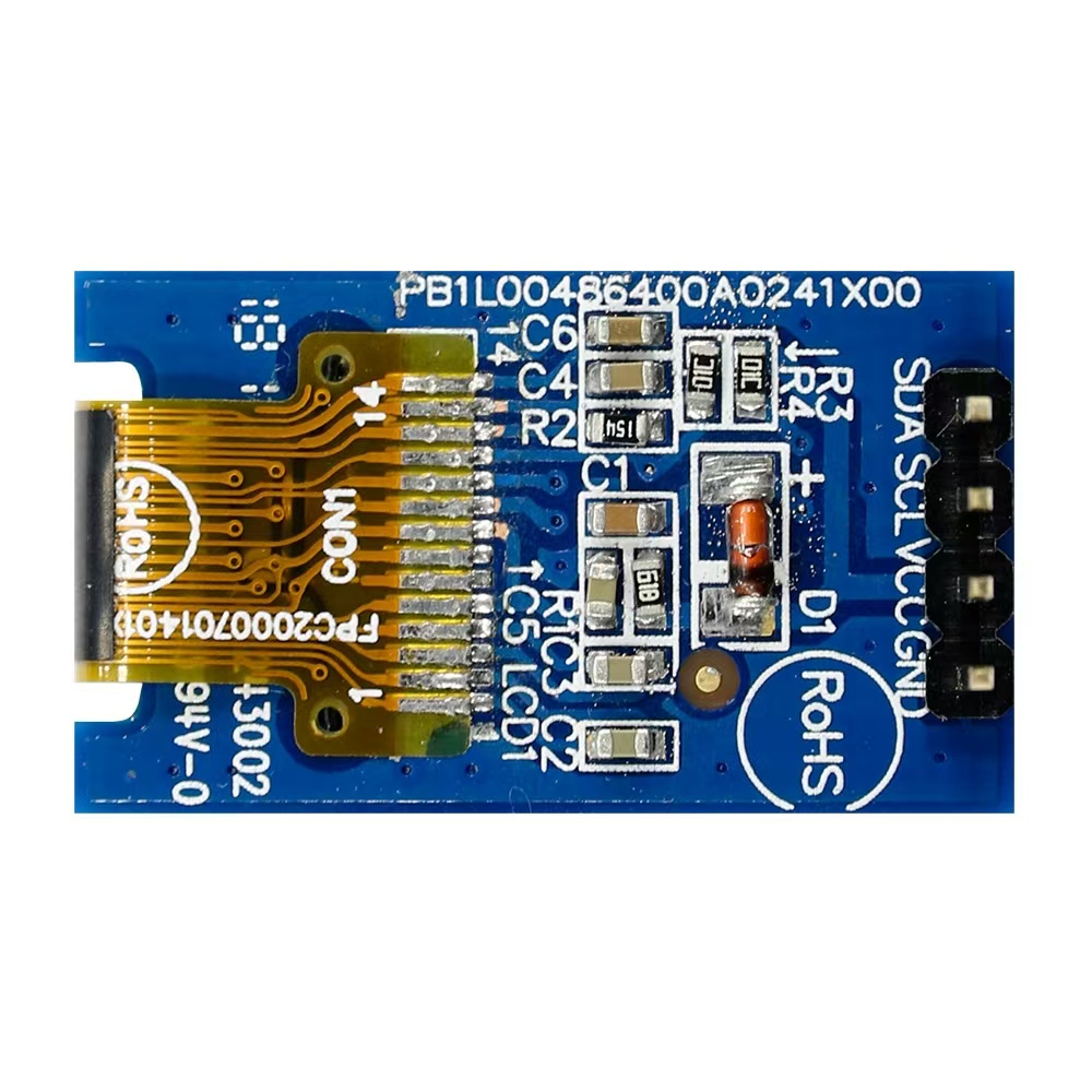 Micro PCB layout with tiny SMD components.