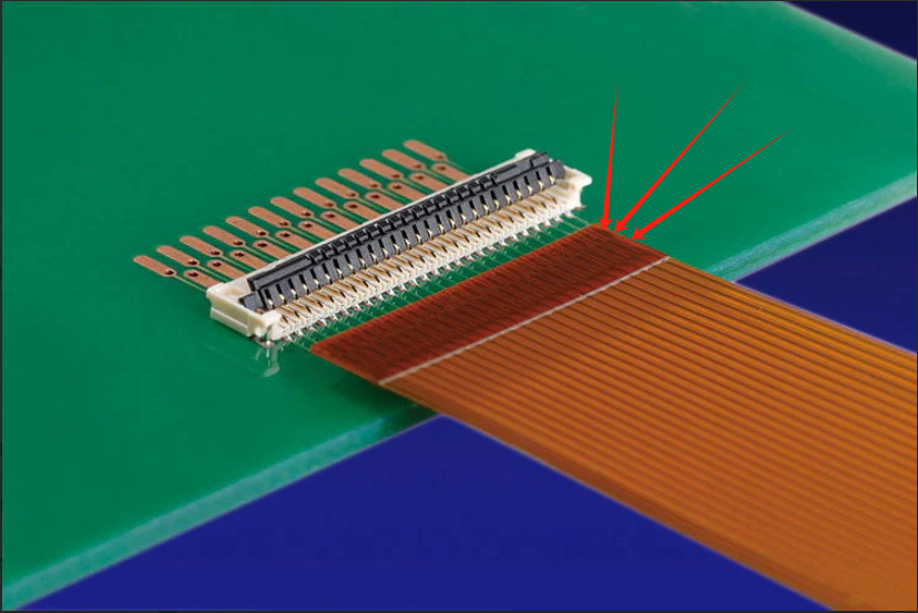 race routing example in a flex-to-rigid PCB transition zone