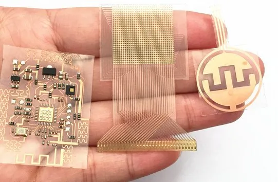 Flexible polyimide thin PCB in a wearable device