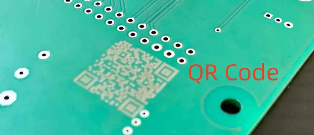 Laser-etched QR code on PCB for traceability