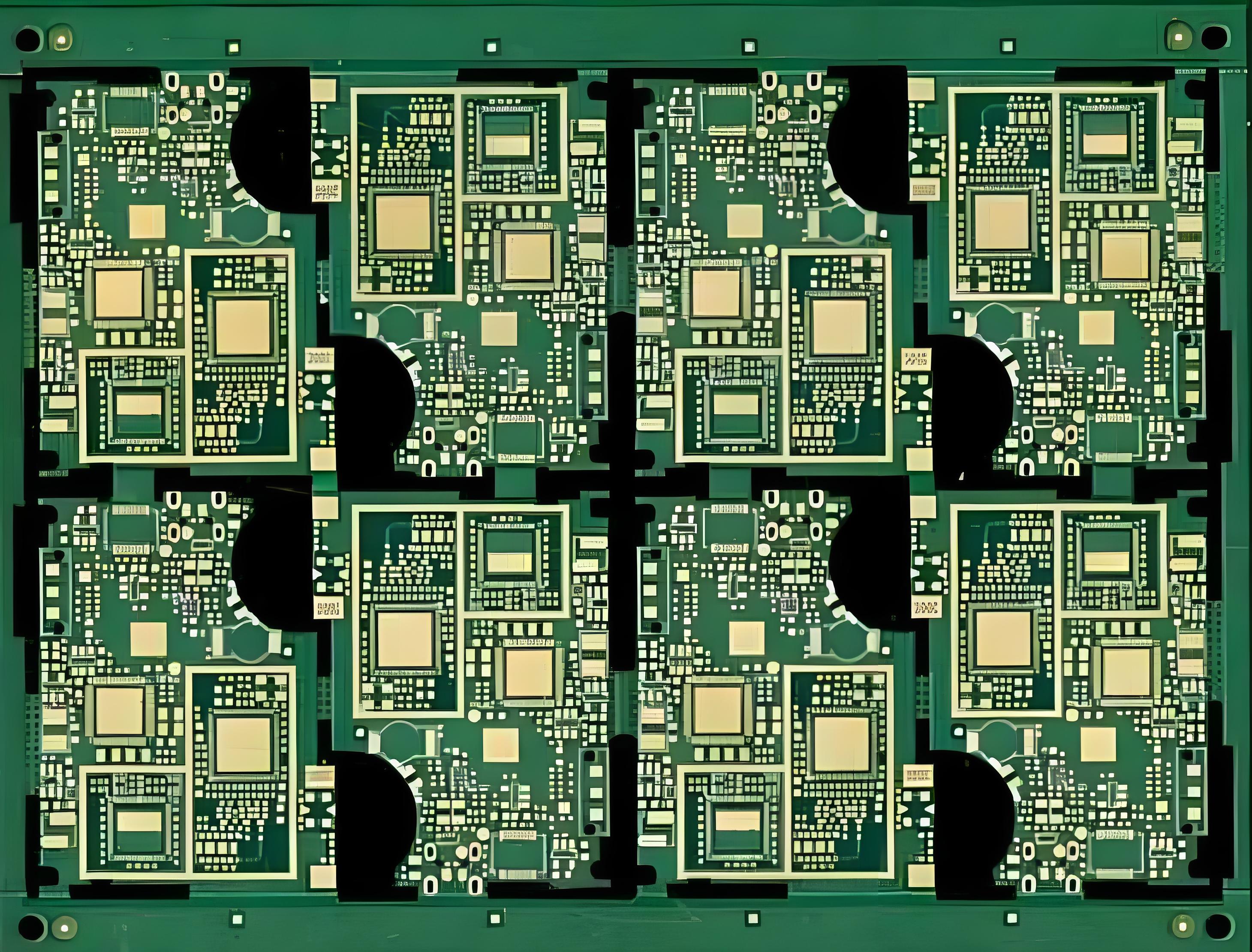 Efficient PCB layout for manufacturing with clear component spacing and test points.