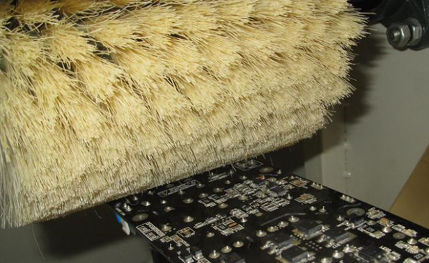 PCB surface preparation for dry film solder mask adhesion