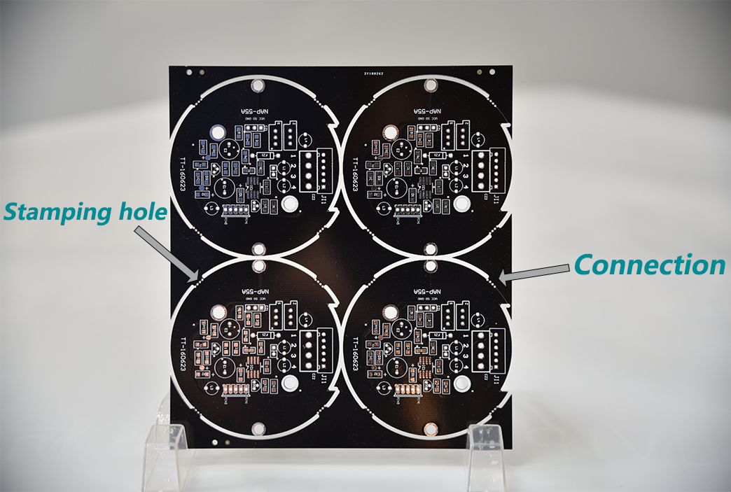 PCB panel design with mouse bite placement for efficient manufacturing and cost savings