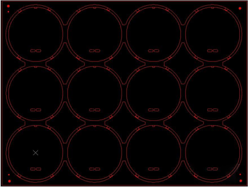 PCB panelization design rules showing spacing, tooling holes, and fiducials for efficient assembly