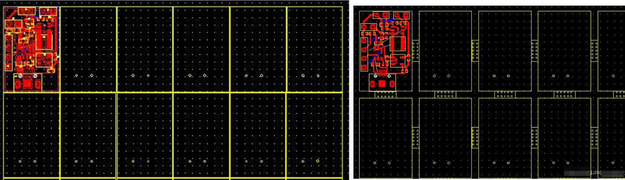 Comparison of PCB panelization methods including V-Cut, tab routing, and mouse bites for assembly efficiency
