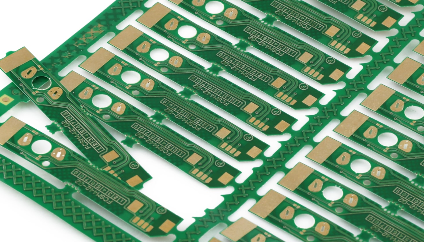 PCB panelization example with multiple boards on a single panel."