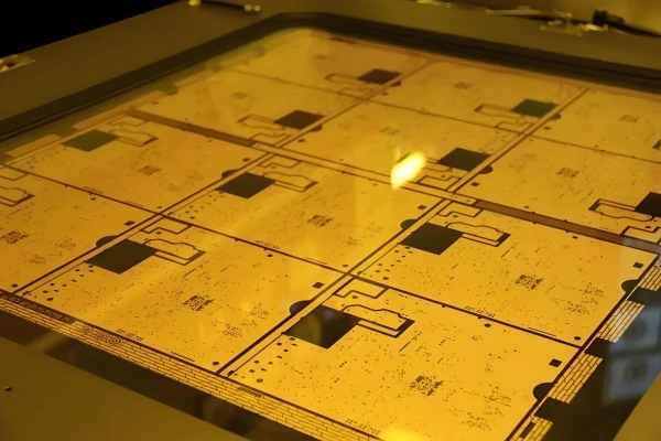 Etching multiple PCBs on a panel in ferric chloride solution
