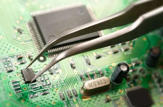 Hybrid PCB with SMT and Through-Hole components