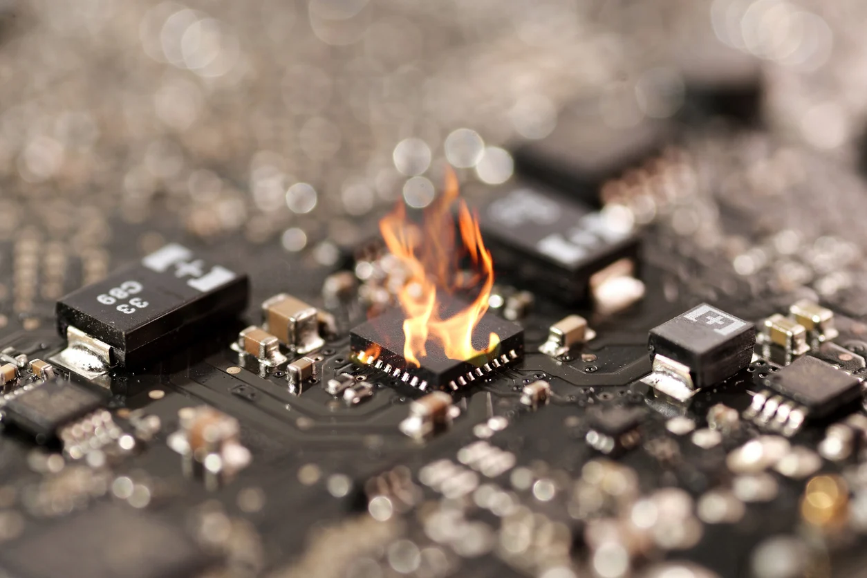 common pcb defects burn