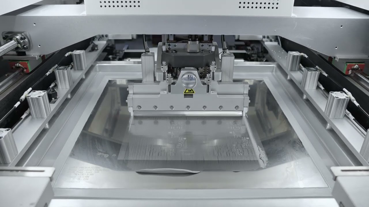 Solder paste application on PCB using stencil printer for SMT assembly