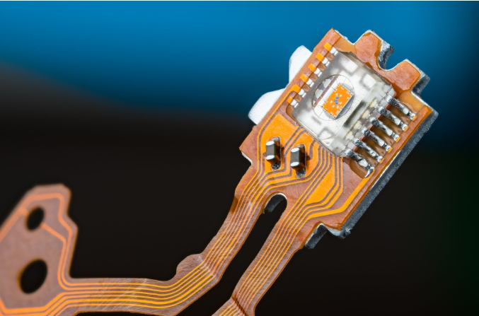 Flexible PCB with etched circuit traces for electronics manufacturing