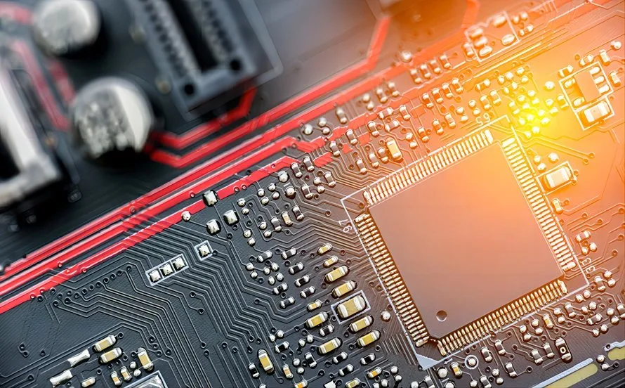 Finished PCB in a high-speed application highlighting signal integrity