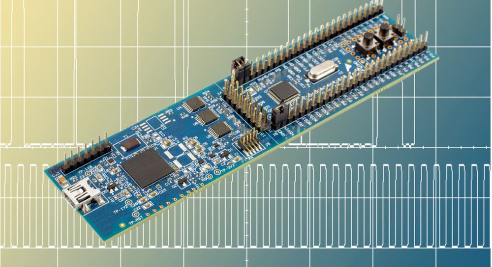PCB prototype with detailed traces and components