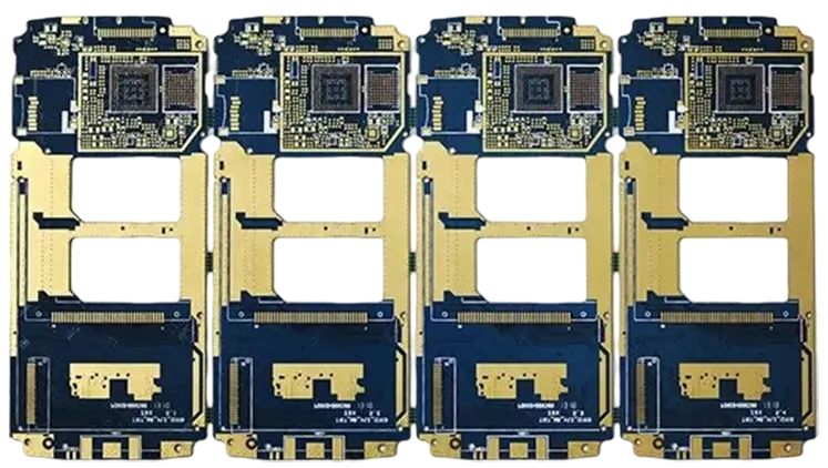 Mobile phone PCB showcasing high-density interconnects and component placement
