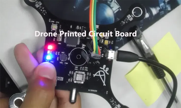 Military drone with rigid-flex PCB for compact and durable design