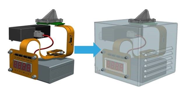 Rigid-flex PCB under bend testing in a laboratory
