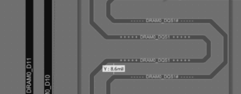PCB layout showing trace spacing violations during DRC