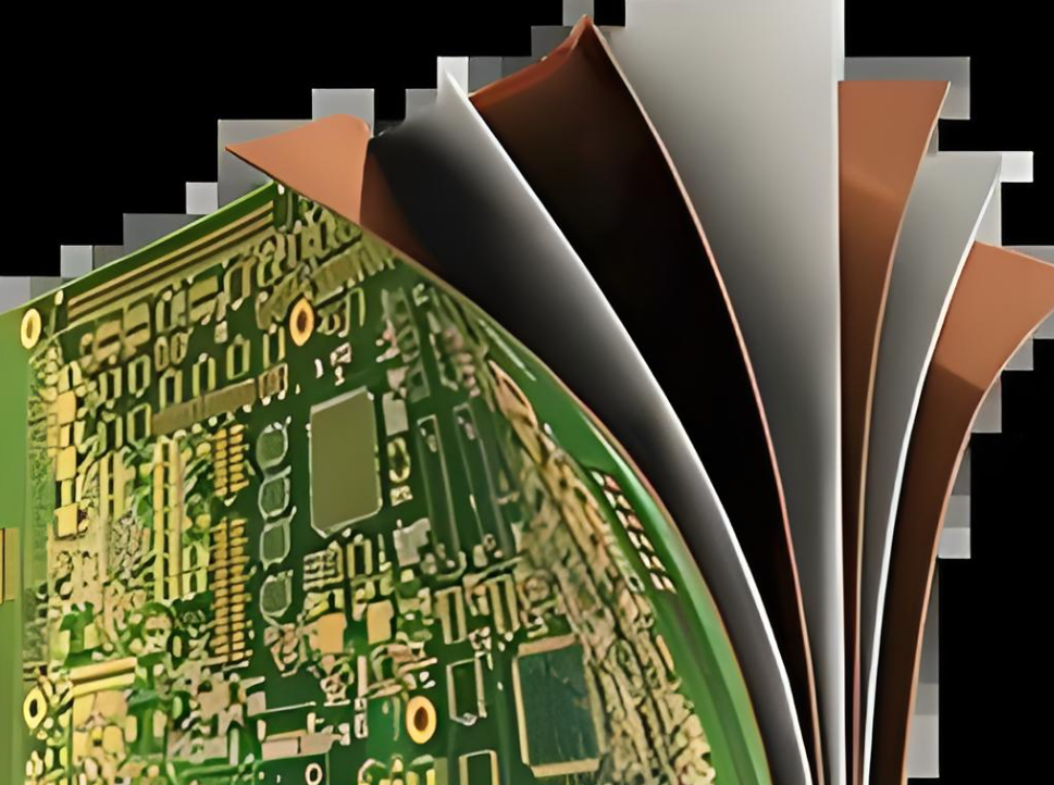 PCB delamination defect affecting manufacturing yield