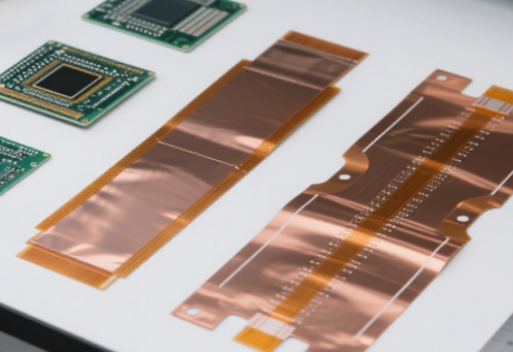 Flexible PCB materials for E-Reader design including polyimide and copper foil