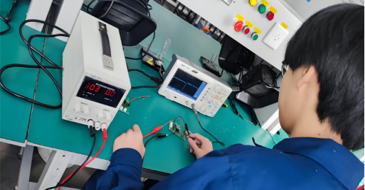 Hand soldering workstation setup for electrical engineers.