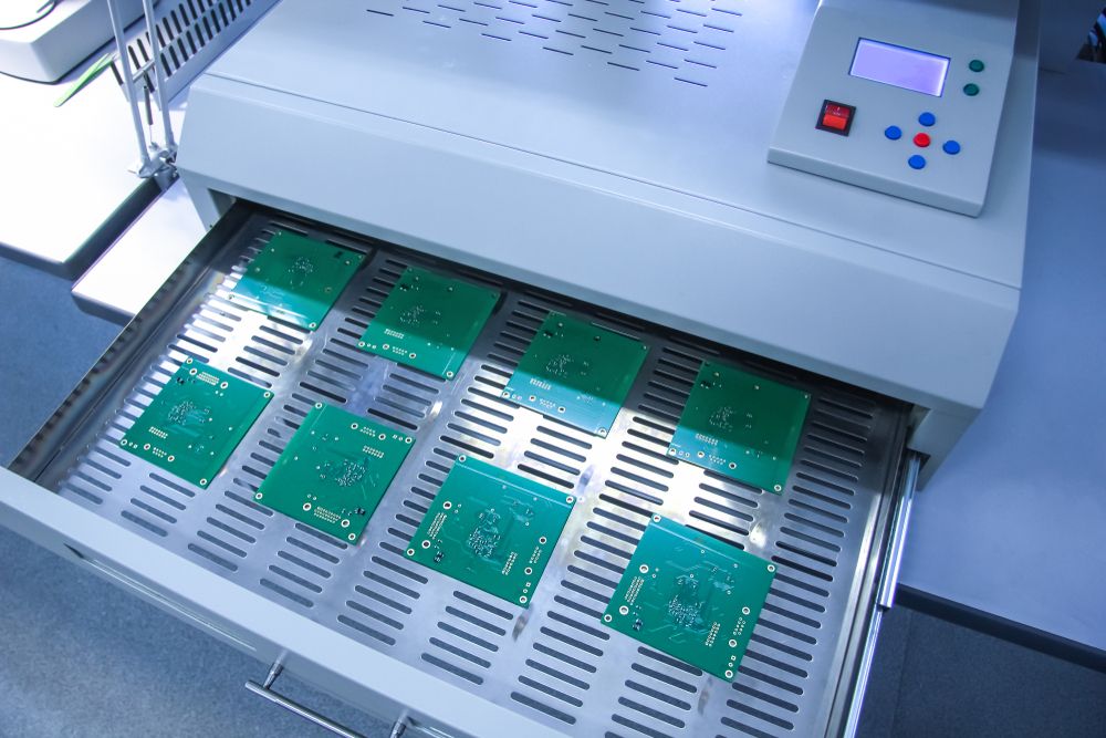 PCB in Soak Zone During Reflow Soldering Process