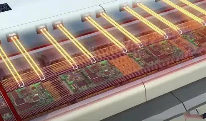 PCB in Cooling Zone of Reflow Soldering Process
