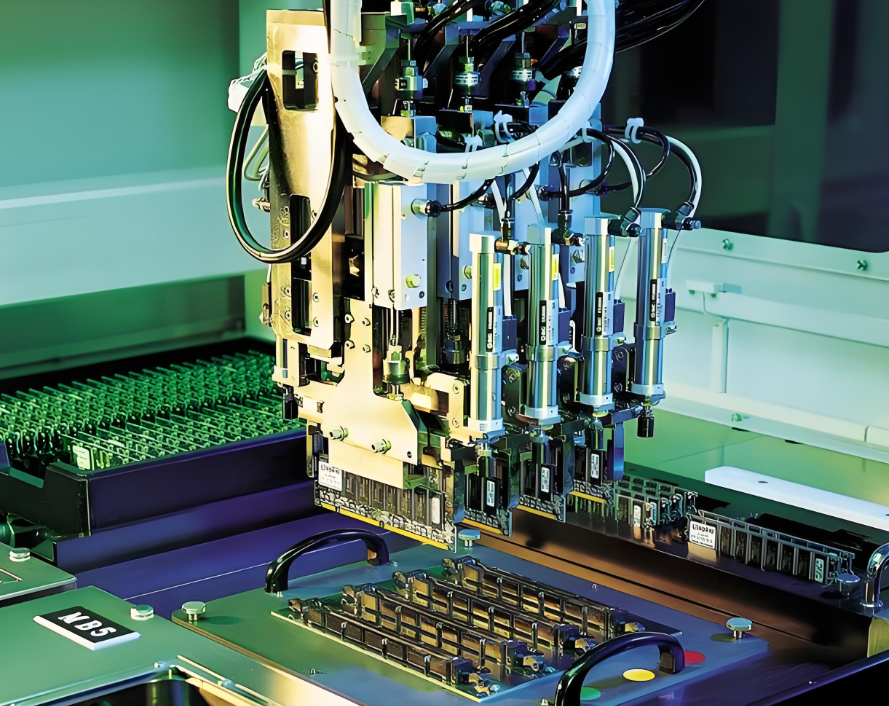 PCB milling machine creating precise traces for smart home prototypes.