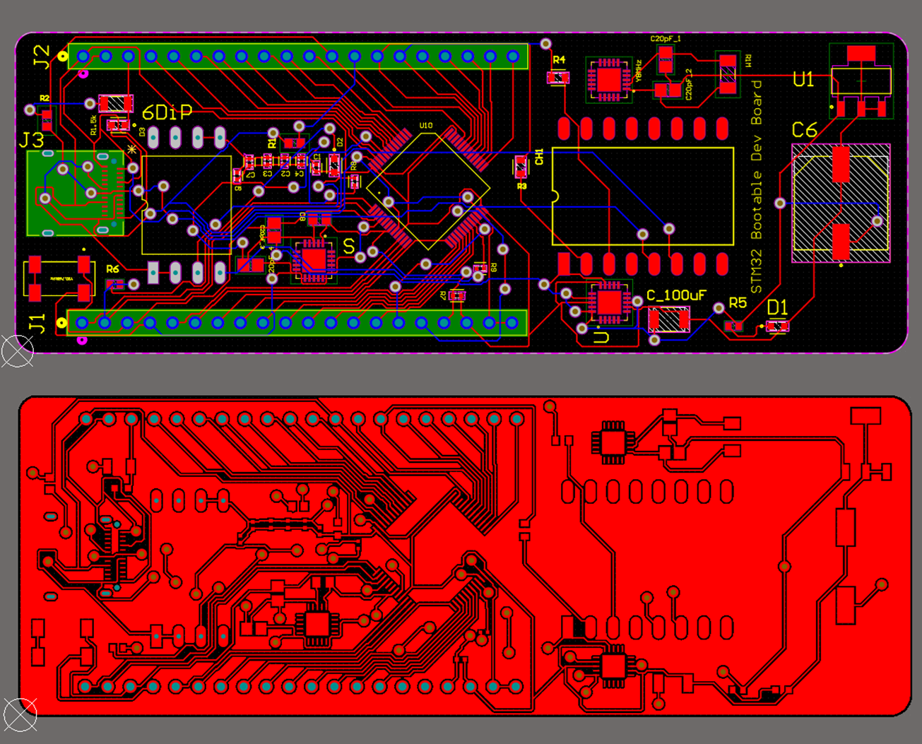 Altium Designer interface displaying IoT PCB multilayer design
