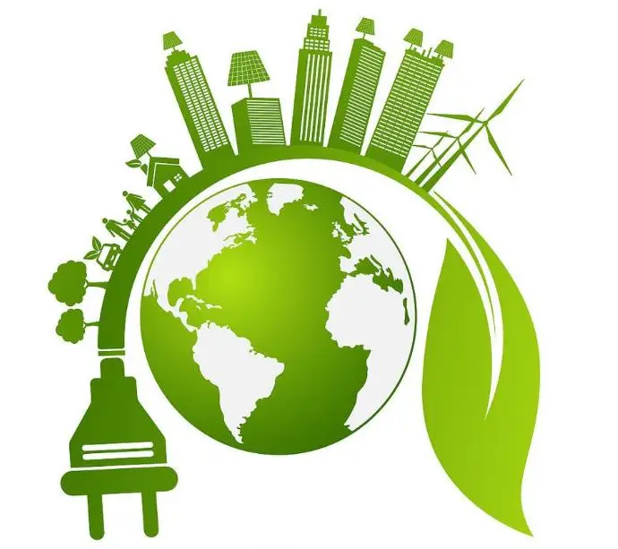 Green environment with recycling symbol promoting sustainable PCB disposal.