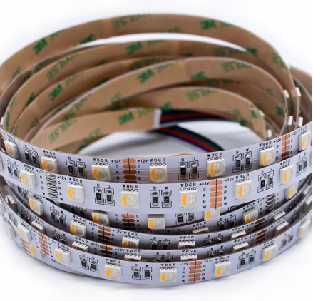 Manufactured custom PCB for LED strip lighting ready for assembly.