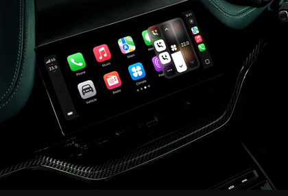 Infotainment system in a car dashboard powered by HDI PCB technology